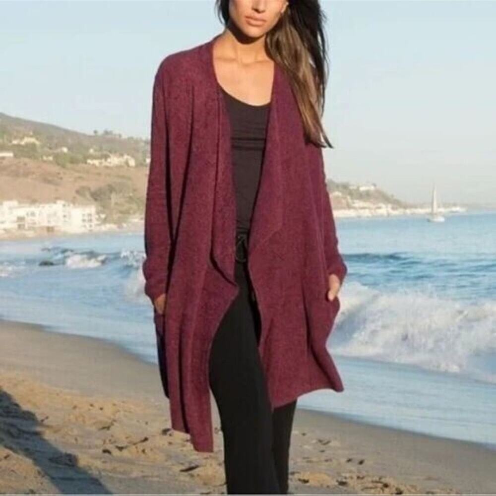 Barefoot Dreams CozyChic Lite Drape Front Cardigan